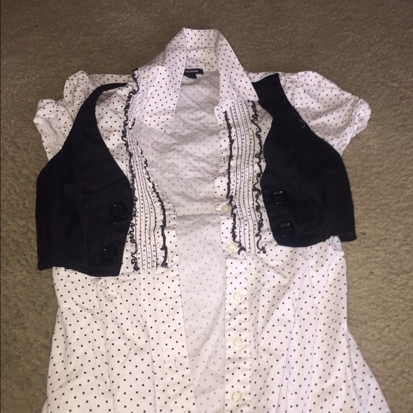 White shirt with vest