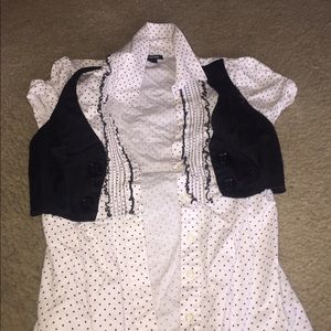 White shirt with vest