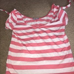 stripe tee that ties in the back