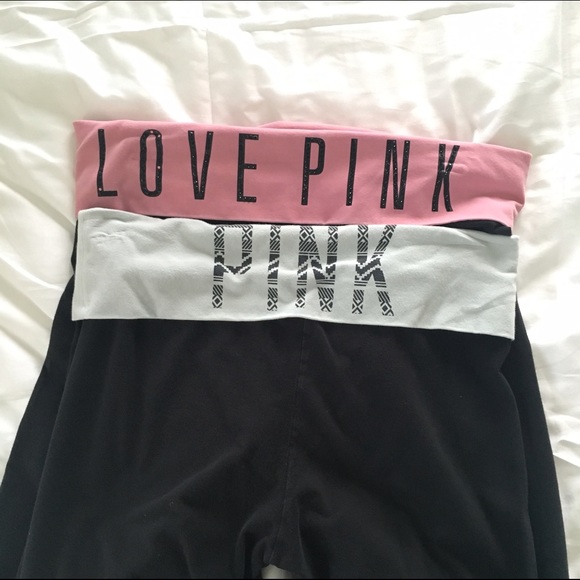 2 pairs Victoria Secret PINK Yoga Leggings