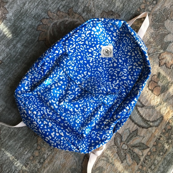 Obey blue leopard back pack