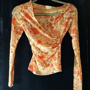 🍂Sweet pea tangerine mesh top🍂