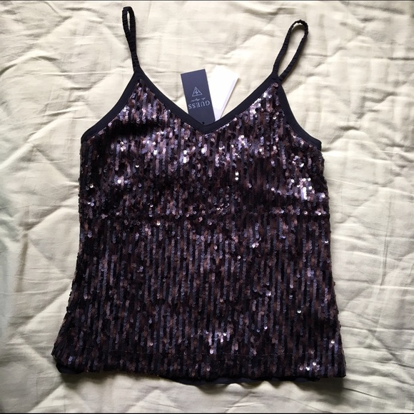 NWT Guess? Sequin Tank - Picture 1 of 2