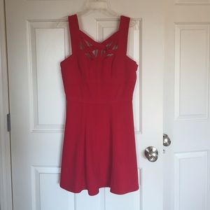 Red BCBG dress