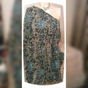 NWT Dots Animal Print Cold Shoulder Top 3x