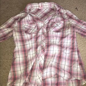 Pink plaid shirt