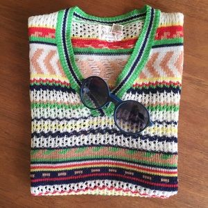 Vintage 70's California Cool Open Knit Tank Top