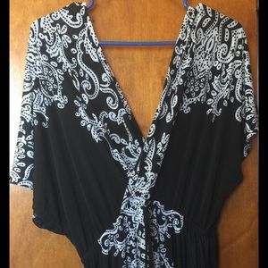 Floor length black maxi dress