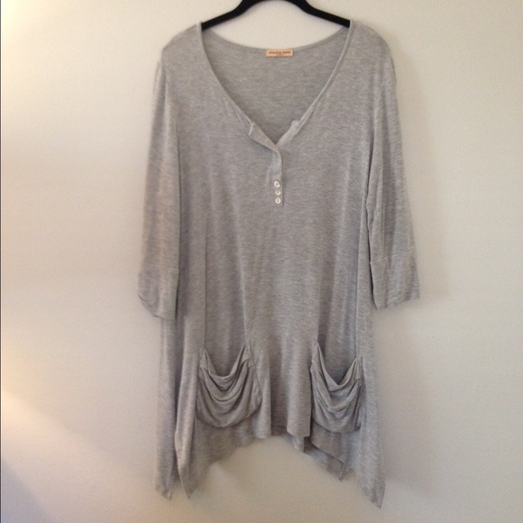 Casual comfortable grey dress