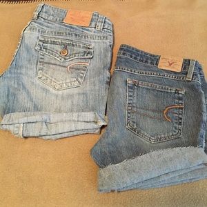 2 Pair Jean Shorts