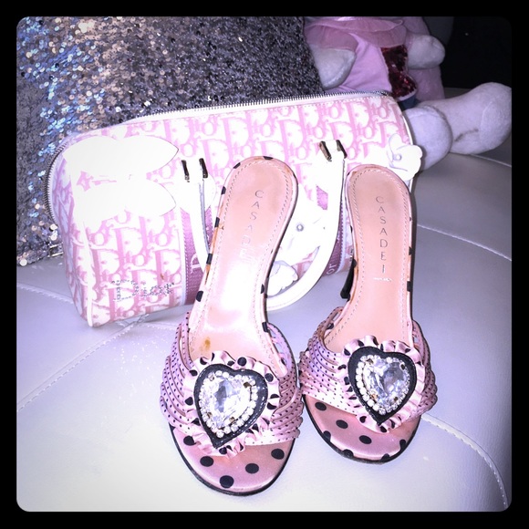 Beautiful Heart Crystal Heels