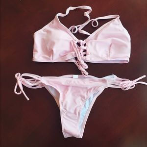 Brand New pink lace bikini