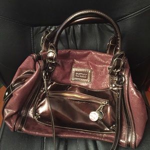 Kathy VanZeeland Bronze Brown Shoulder Satchel Bag