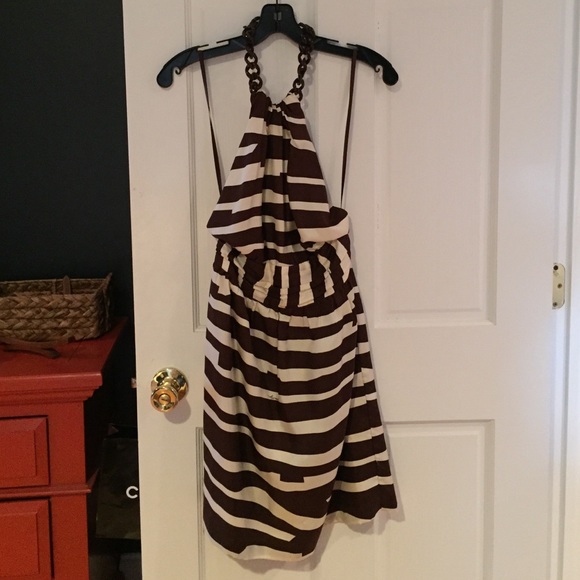 Milly silk halter dress