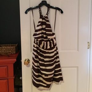 Milly silk halter dress