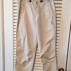 Columbia light khaki wind pants