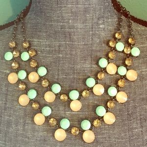 Boutique Jewelry - 1 left! Gunmetal Statement Necklace Peach & Mint Boutique Jewelry - 1 left! Gunmetal Statement Necklace Peach & Mint