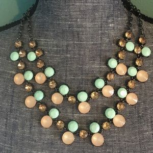Boutique Jewelry - 1 left! Gunmetal Statement Necklace Peach & Mint Boutique Jewelry - 1 left! Gunmetal Statement Necklace Peach & Mint