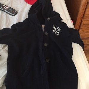 button up Hollister hoodie
