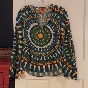 Tory Burch silk blouse. Loose fit.
