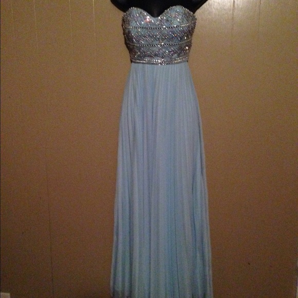 Light blue prom dress
