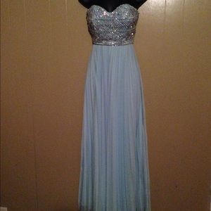 Light blue prom dress