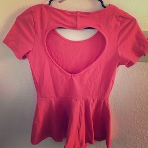 Heart cut out blouse