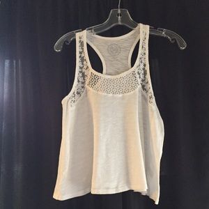 White racer back top