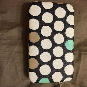 Wallet with phone holder/screen and wristlet