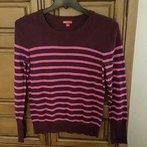 Purple striped sweater