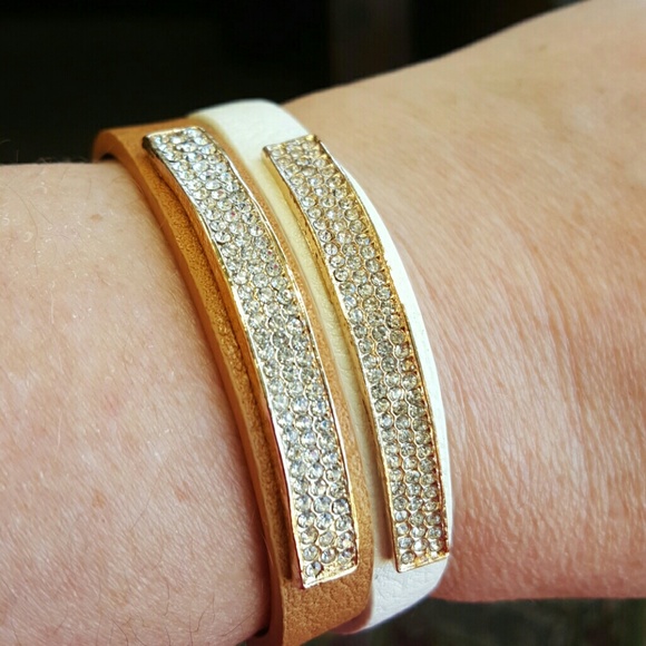 Tan Rhinestone Bracelet - Picture 2 of 2
