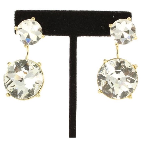 Circle Gold Double Banger Earrings