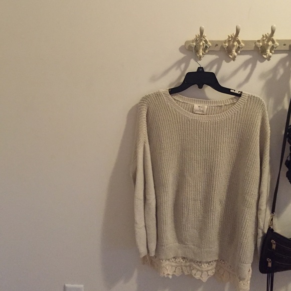 Pins and Needles Lace Trim Sweater - Picture 2 of 2