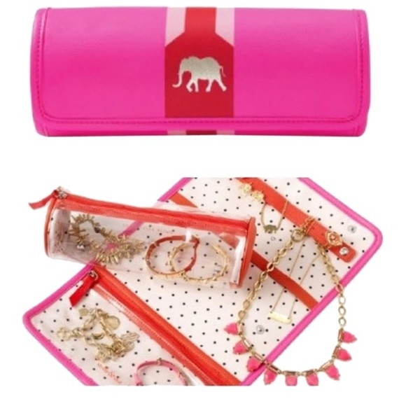 Stella & Dot Roll with it- Pink Elephant