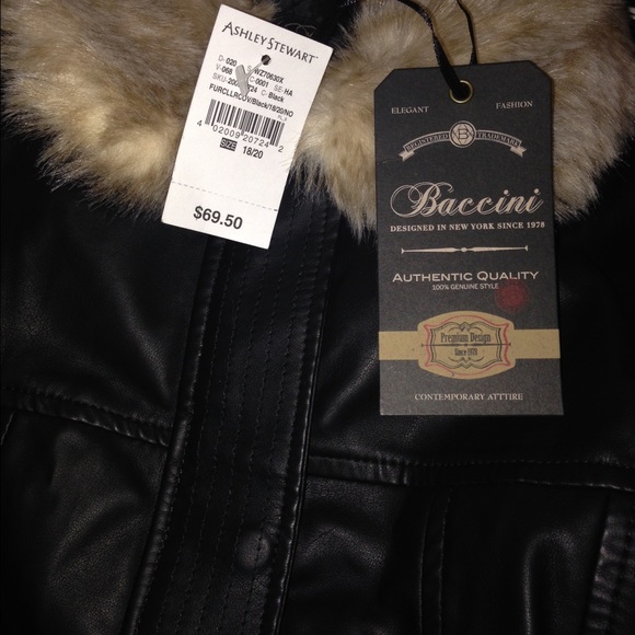 SOLD OUT! Fur Collar Leather Vest Plus Size 22/24 - Picture 4 of 4