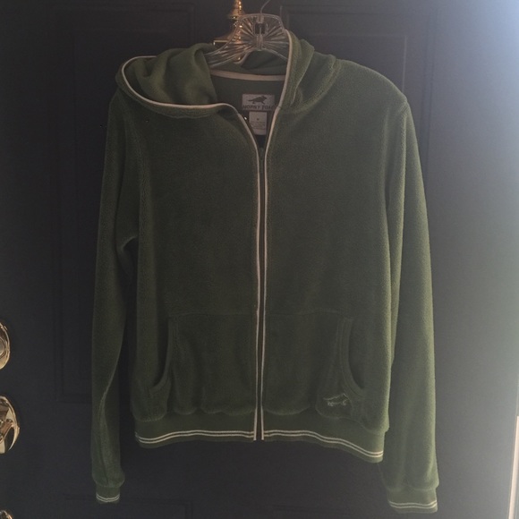 Green horny toad fleece zip up jacket