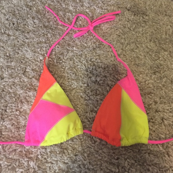 Like new VS neon triangle bikini top!
