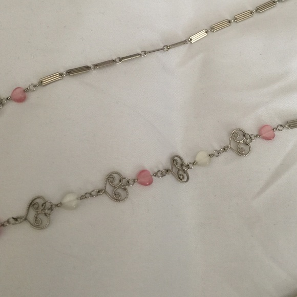 Silver beaded bra straps