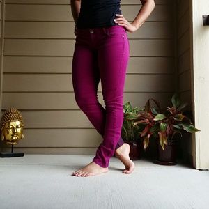 Magenta stretch pants