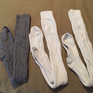 3 Pair Thigh-High Cable Knit Socks