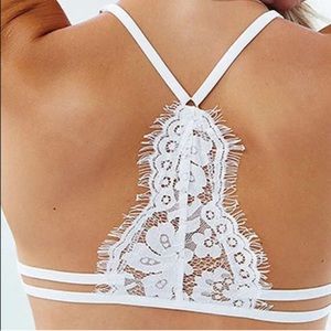 White lace bralette