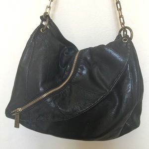 Black 62 Flat strap w/ chain Kooba bag