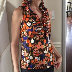 Jcrew silk sleeveless blouse