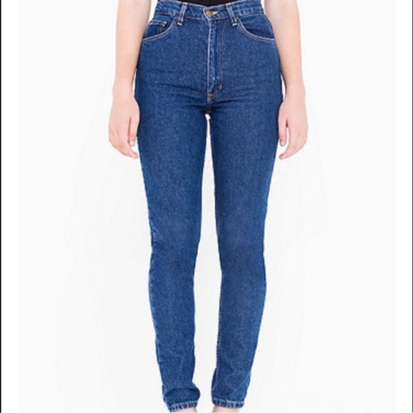American apparel dark wash high waist jean-Petite