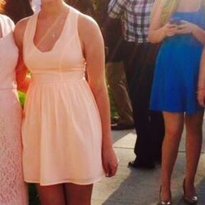 Peach/Light Pink Laced back dress