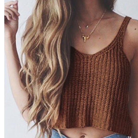 Kenzie Rae @butterflyrae Tops - Brown, " Chloe",  summer crop top