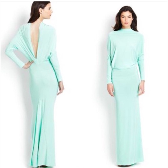 Gracia Long Deep V Back or Front  Dress💐 Mint