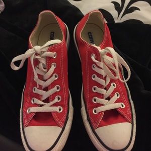 Red Converse shoes