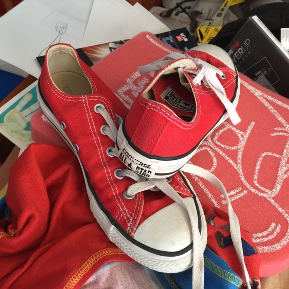 Youth size red converse