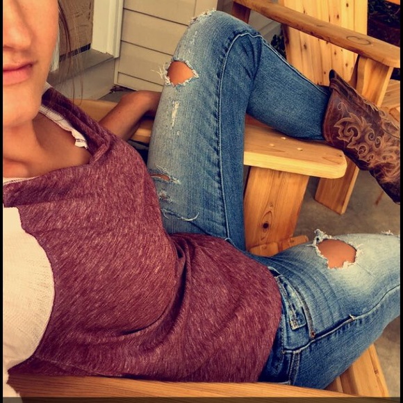 American Eagle worn-in skinny jeans